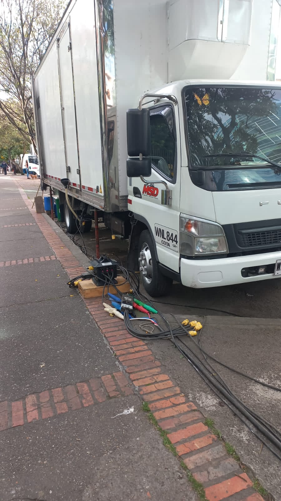 camion y planta en accion