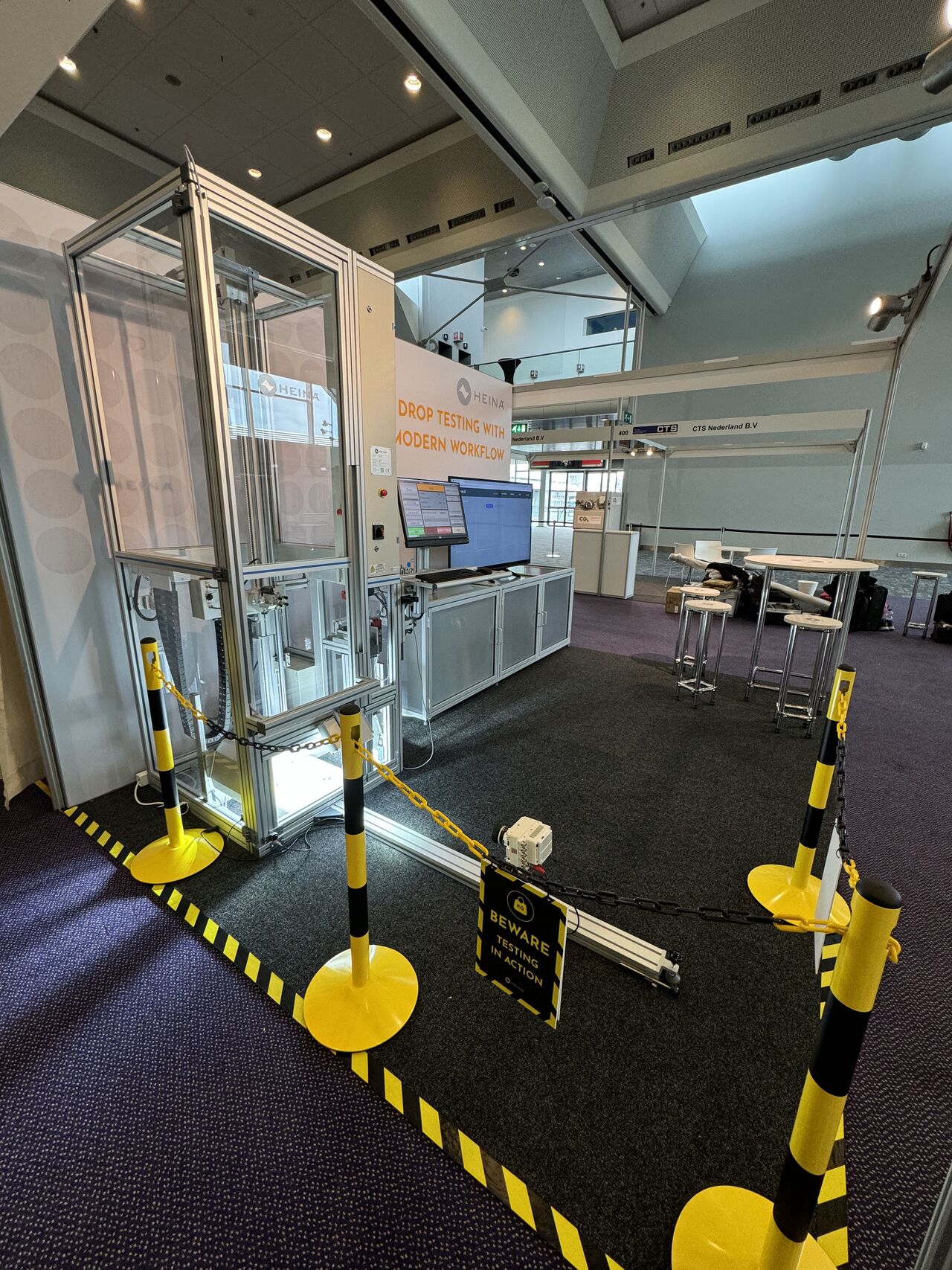 VEO Heina drop test setup